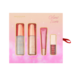 Coffret Glow Icons maquillage pailleté teint et lèvres