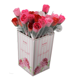Rose de savon rose/fuschia/rouge