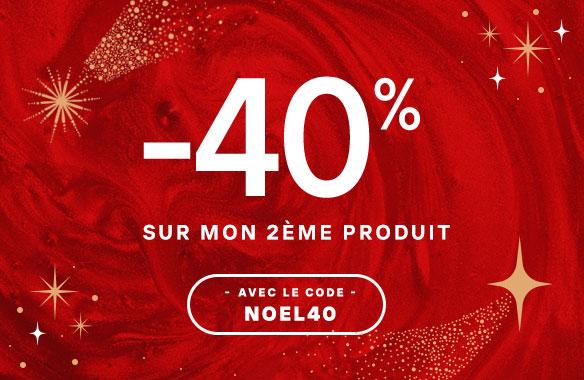 Noël : -40% sur votre deuxième produit* ! 